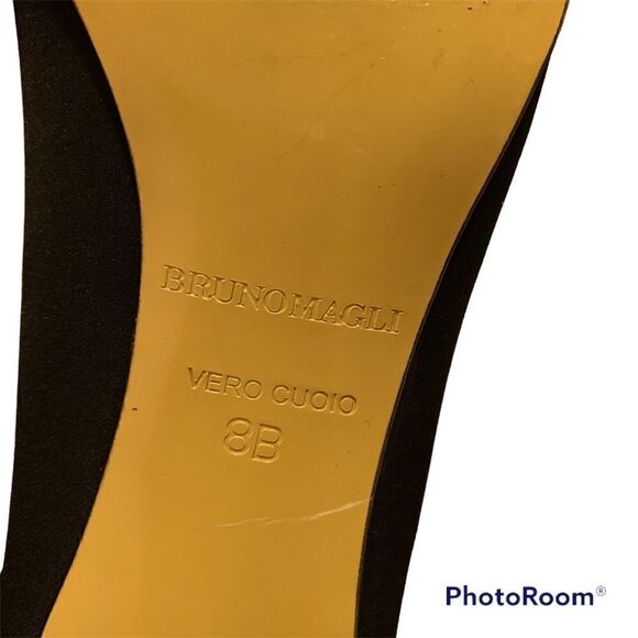 Bruno Magli Black Peep Toe Heels Size 8B - Picture 4 of 8